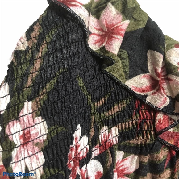 NWT CHASER Floral Ruffle Strappy V Cami Top L - Picture 7 of 10